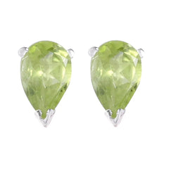 Bindika - Peridot Silver Stud Earrings