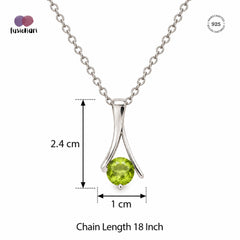 Bhuvi – Peridot Silver Pendant