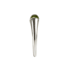 925 Sterling Silver Peridot Gemstone Open Band Ring for Women