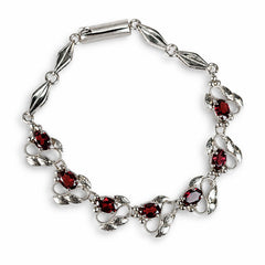 Padmavali - Garnet Link Bracelet