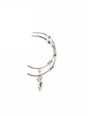 925 Sterling Silver Citrine Stone Hoop Earrings Gemstone Drop Jewelry