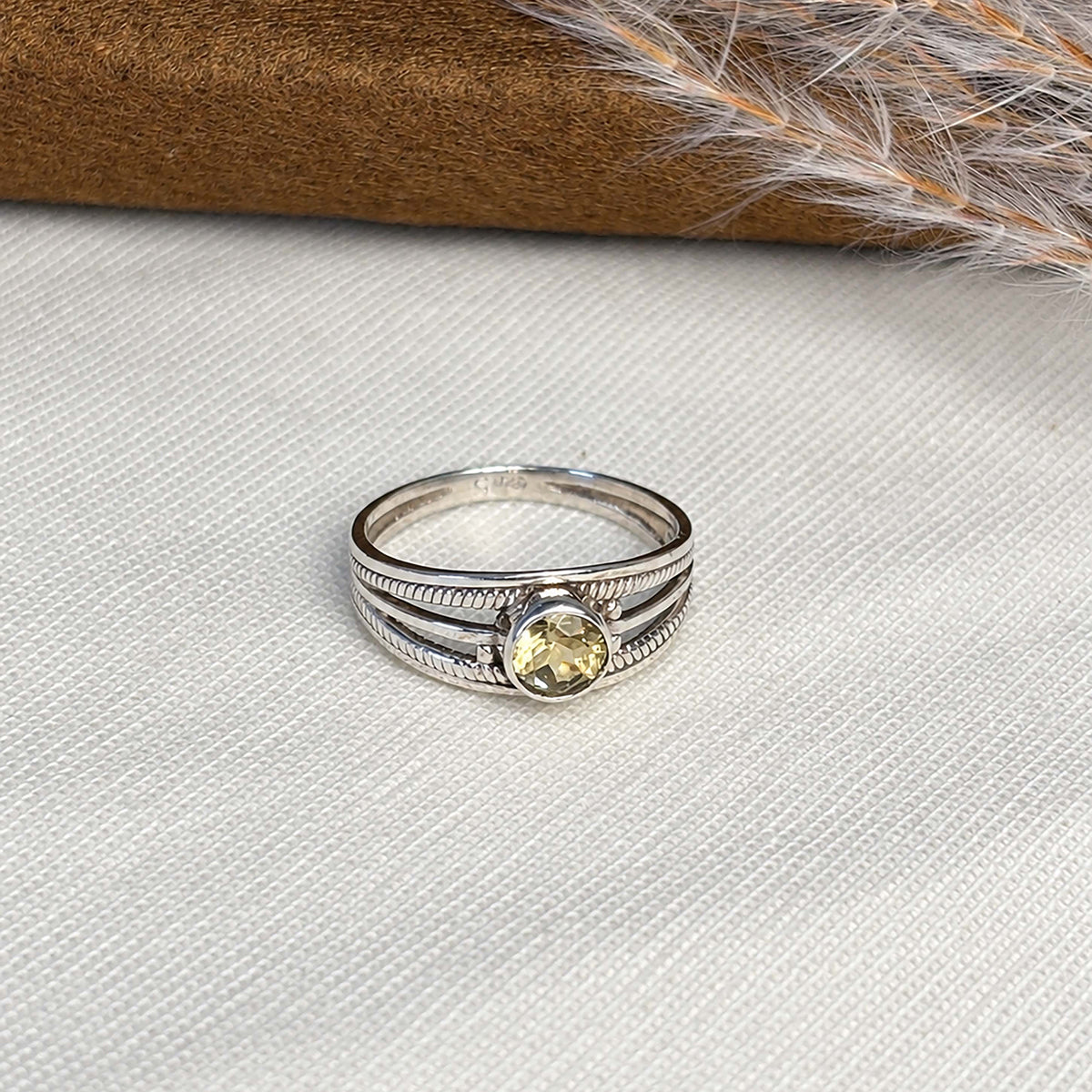 Marichi - Citrine Silver Ring