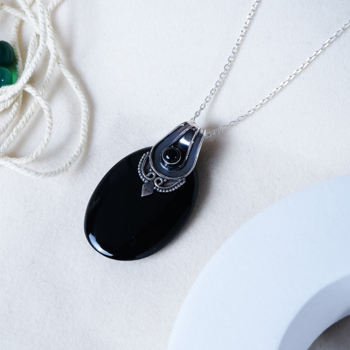 925 Sterling Silver Black Onyx Pendant for Women | Gemstone Pendant | Handmade Silver Jewelry | Elegant Daily Wear Gift