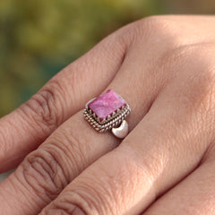 925 Sterling Silver Ruby Ring for Women | Authentic Silver Jewelry | Handcrafted Elegant Gift
