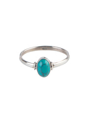 925 Sterling Silver Turquoise Ring for Women Handmade Gemstone Ring Adjustable Statement Jewelry Birthday Gift