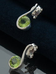 925 Sterling Silver Peridot Earrings for Women Handmade Gemstone Jewelry Elegant Party Wear Gift