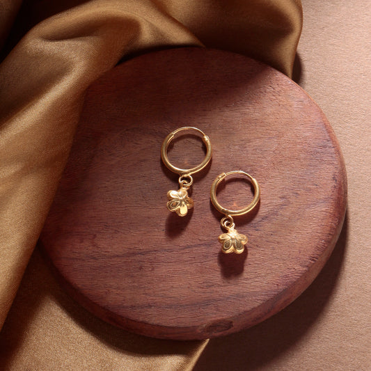 925 Sterling Silver Gold Plated Silver Hoop Earrings for Women | Classic Hoop Jewelry | Elegant Everyday Gift