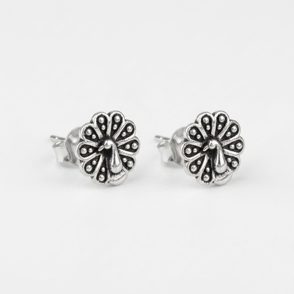 925 Sterling Silver Stud Earrings for Women | Minimal Plain Silver Earrings | Office Wear Daily Wear Jewelry Gift