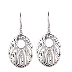Fusionari 925 Sterling Silver Earrings | Handmade Minimalist Jewelry | Elegant Timeless Design | Size 3.9x1.9 cm | One Pair