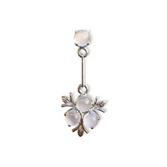 Fusionari 925 Sterling Silver Moonstone Earrings for Women | Handmade White Gemstone Jewelry | Elegant Design | Size 4x1.7 cm
