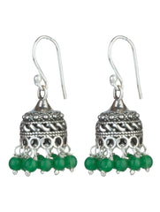 925 Sterling Silver Emerald Earrings for Women Handmade Gemstone Jewelry Elegant Party Wear Gift