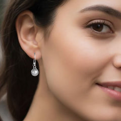 925 Sterling Silver Pearl Earrings for Women | Elegant Pearl Jewelry | Classic Handmade Earrings