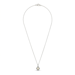 925 Sterling Silver Pearl Pendant with 18 Inch Chain |  Pearl Pendant Necklace | Elegant Silver Jewelry Gift