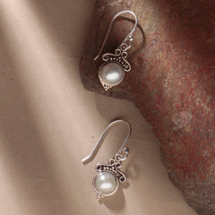 925 Sterling Silver Pearl Earrings for Women | Classic Pearl Jewelry | Handcrafted Elegant Gift