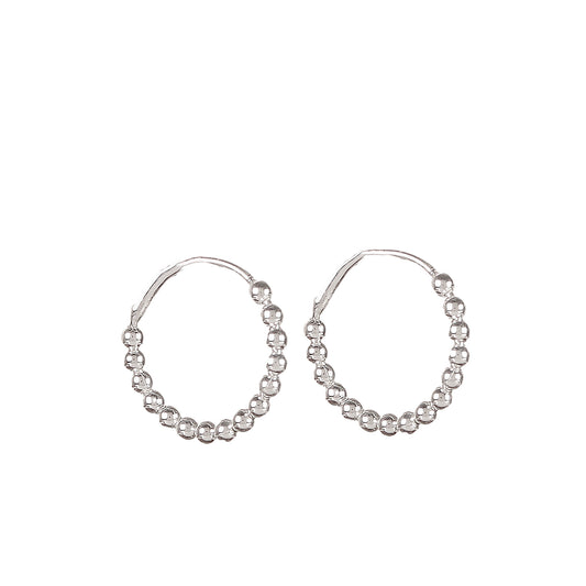 Fusionari 925 Sterling Silver Earrings for Women | Classic White Minimal Design | Handcrafted Luxury Gift