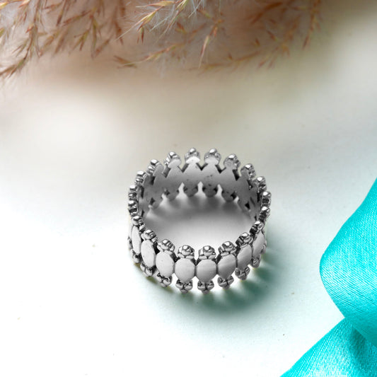 925 Sterling Silver Ring for Women | Classic Plain Silver Ring | Lightweight Stackable Daily Wear Jewelry | Handmade Gift Ring