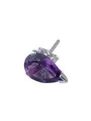 925 Sterling Silver Amethyst Stud for Women Handmade Gemstone Jewelry Elegant Party Wear Gift