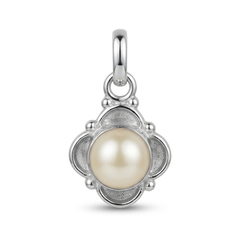 925 Sterling Silver Pearl Pendant with 18 Inch Chain |  Pearl Pendant Necklace | Elegant Silver Jewelry Gift
