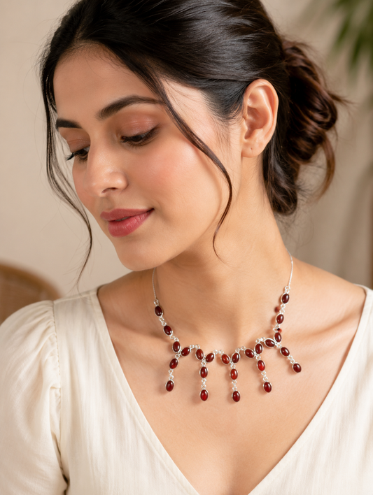 925 Sterling Silver Carnelian Necklace - Perfect Gift For Women