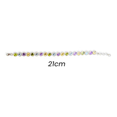925 Silver Elegant Multistone Bracelet - Handcrafted Design with Vibrant Gemstones and Sterling Silver, Perfect for Stylish Everyday Wear