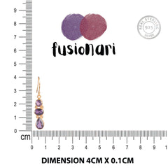 925 Sterling Silver Gold Plated Amethyst Earrings for Women | Natural Gemstone Jewelry | Handcrafted Elegant Gift