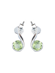 925 Sterling Silver Peridot Earrings for Women Handmade Gemstone Jewelry Elegant Party Wear Gift