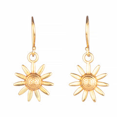 925 Sterling Silver 2.5 Micron Gold Plated Earrings for Women | Elegant Gold Finish Handmade Jewelry Gift