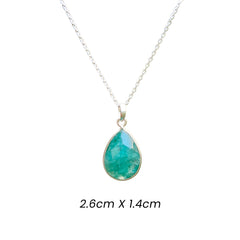 Sterling Silver Pendant with Natural Emerald – Gift of Elegance