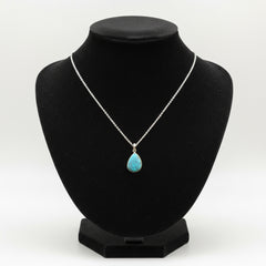 925 Silver Handcrafted Sterling Silver Pendant with Natural Turquoise Stone – Elegant and Unique Jewelry Piece