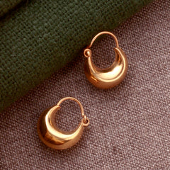 925 Sterling Silver Gold Plated Silver Hoop Earrings for Women | Minimal Hoop Jewelry | Elegant Gift