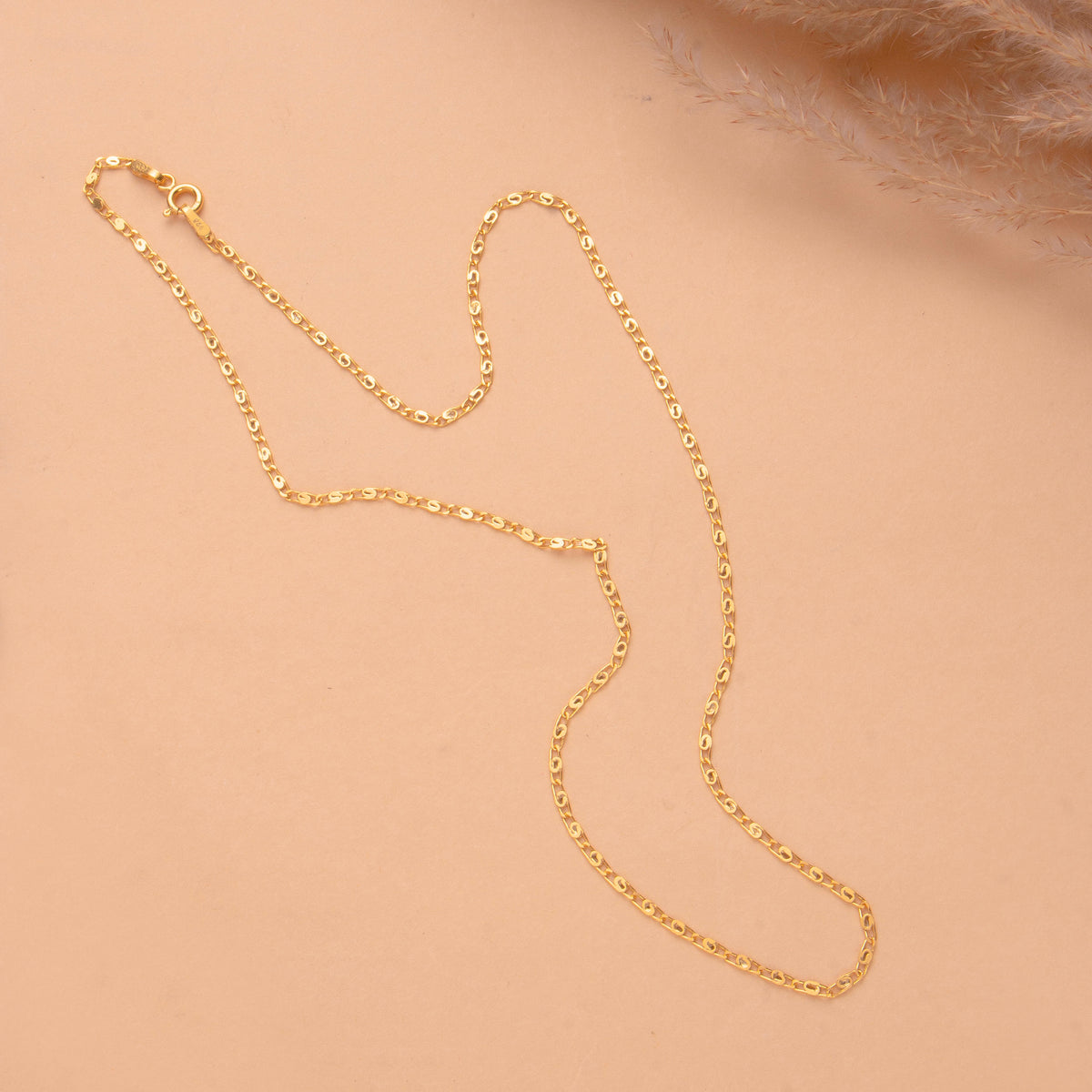 925 Sterling Silver 2.5 Micron Gold Plated Chain 18" for Women | Elegant Minimalist Gold Jewelry