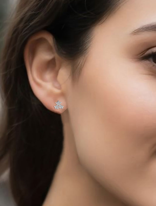 925 Sterling Silver Eartops for Women Minimalist Stud Earrings Everyday Jewelry Gift