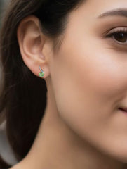 925 Sterling Silver Peridot Earrings for Women Handmade Gemstone Jewelry Elegant Party Wear Gift