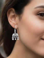 925 Sterling Silver Silver Earrings for Women Handmade Gemstone Jewelry Elegant Party Wear Gift