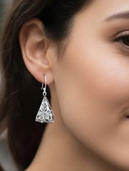 925 Sterling Silver Silver Earrings for Women Handmade Gemstone Jewelry Elegant Party Wear Gift