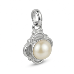 925 Sterling Silver Pearl Pendant with 18 Inch Chain |  Pearl Pendant Necklace | Elegant Silver Jewelry Gift
