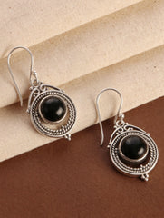 925 Sterling Silver Black Onyx Earrings for Women | Gemstone Earrings | Handmade Silver Jewelry | Elegant Daily Wear Gift