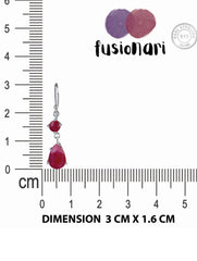 925 Sterling Silver Ruby Earrings for Women Handmade Gemstone Jewelry Elegant Party Wear Gift