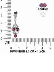 925 Sterling Silver Garnet Earrings for Women Handmade Gemstone Jewelry Elegant Party Wear Gift