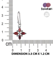 925 Sterling Silver Garnet Earrings for Women Handmade Gemstone Jewelry Elegant Party Wear Gift