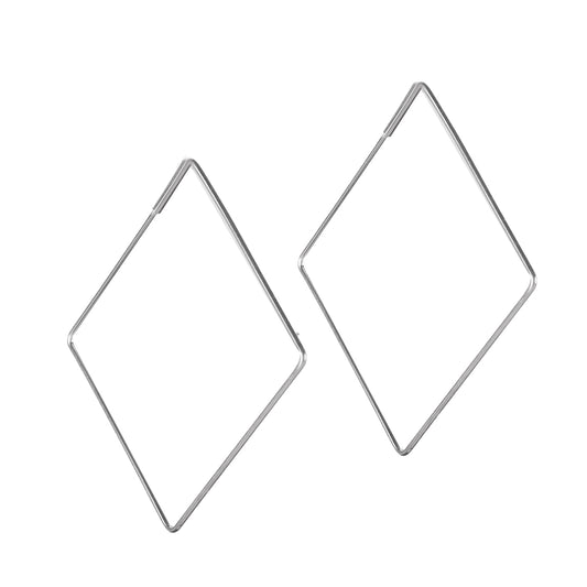 Fusionari 925 Sterling Silver Earrings | Handmade Minimalist Jewelry | Elegant Timeless Design | Size 3.4 cm | One Pair