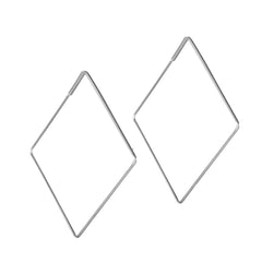 Fusionari 925 Sterling Silver Earrings | Handmade Minimalist Jewelry | Elegant Timeless Design | Size 3.4 cm | One Pair