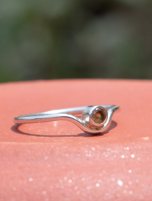 925 Sterling Silver Citrine Ring for Women Handmade Gemstone Ring Adjustable Statement Jewelry Birthday Gift