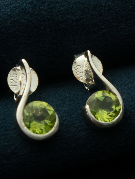 925 Sterling Silver Peridot Earrings for Women Handmade Gemstone Jewelry Elegant Party Wear Gift