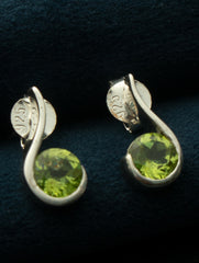 925 Sterling Silver Peridot Earrings for Women Handmade Gemstone Jewelry Elegant Party Wear Gift