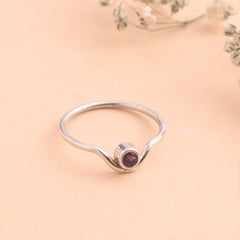 925 Sterling Silver Amethyst Ring for Women | Authentic Silver Jewelry | Handcrafted Elegant Gift