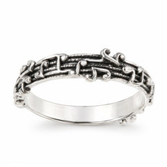 Rekh – Engraved Silver Ring