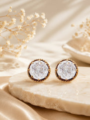925 Sterling Silver Sparkling AD Zircon Stone Stud Earrings for Women and Girls