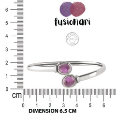 925  Sterling Silver Amethyst Bangle for Women | Natural Purple Gemstone Jewelry | Healing Crystal Bracelet