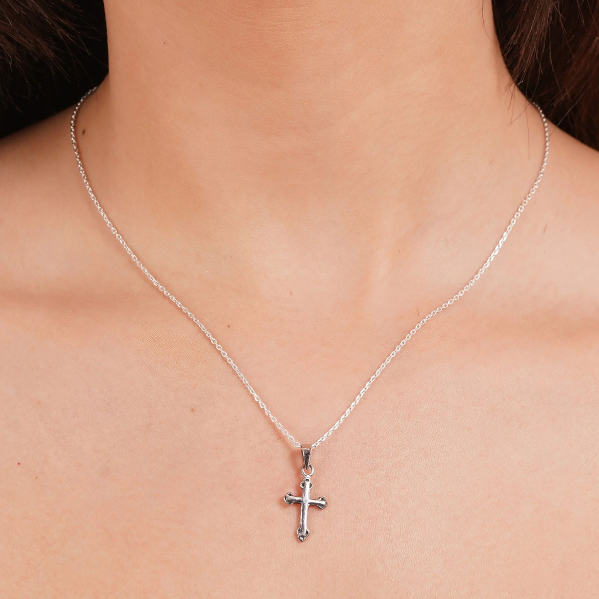 925 Sterling Silver Cross Charm Minimalist Pendant